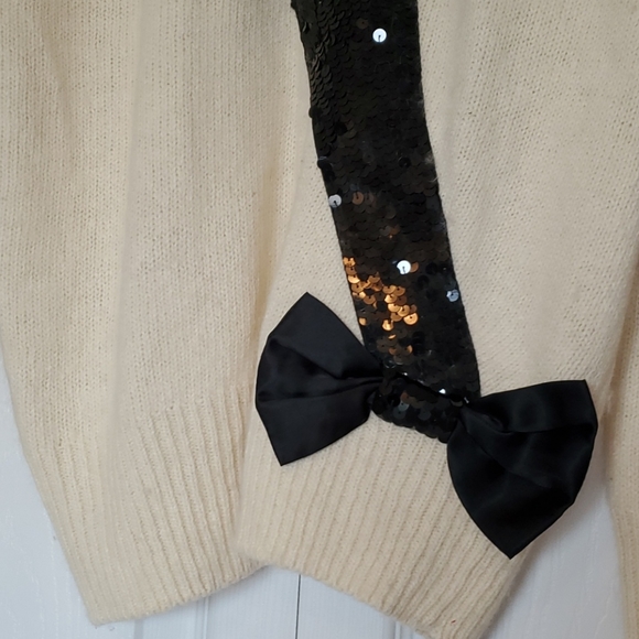 I.B.DIFFUSION VINTAGE cream sweater with sequins - Picture 3 of 6